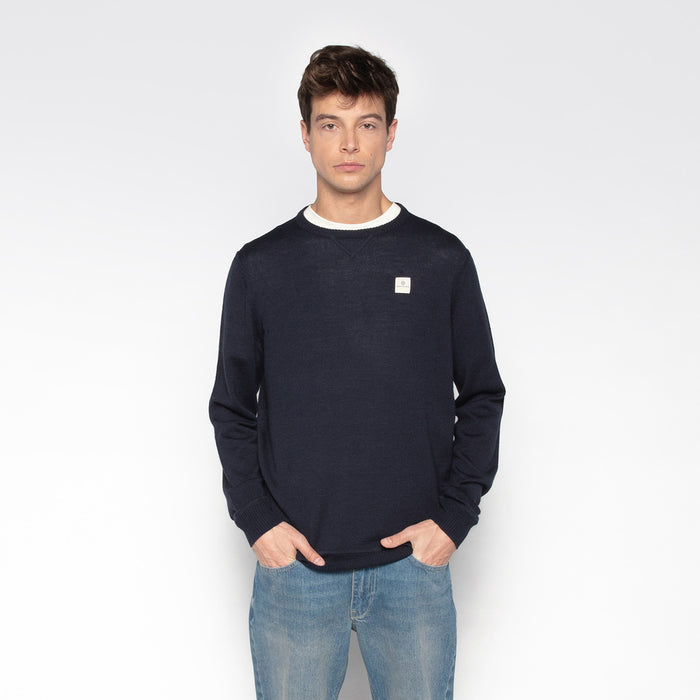 Pull Col Rond Bleu marine Murat PLAY Homme SERGE BLANCO