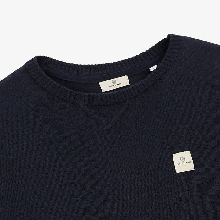 Pull Col Rond Bleu marine Murat PLAY Homme SERGE BLANCO