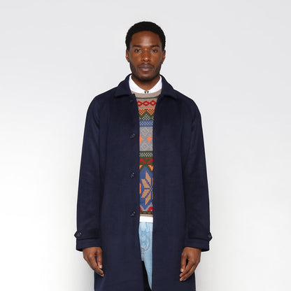 Manteau Dante bleu foncé en laine homme SERGE BLANCO