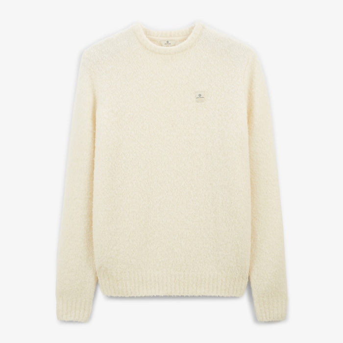 Pull En Laine Bouclette Blanc Ivoire Masao Homme SERGE BLANCO