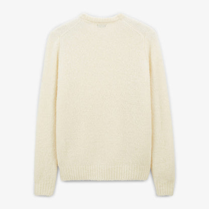Pull En Laine Bouclette Blanc Ivoire Masao Homme SERGE BLANCO