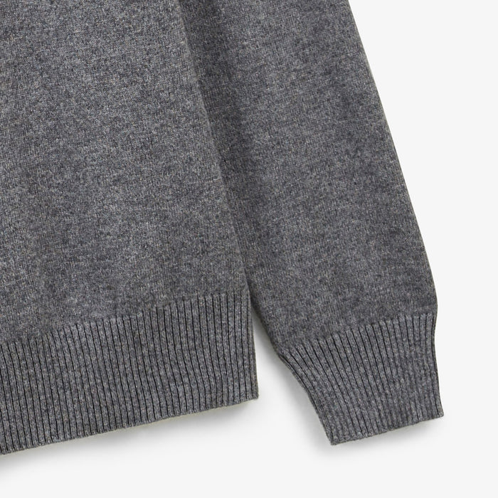 Pull Coton Et Laine Gris Chiné Maximus Homme SERGE BLANCO
