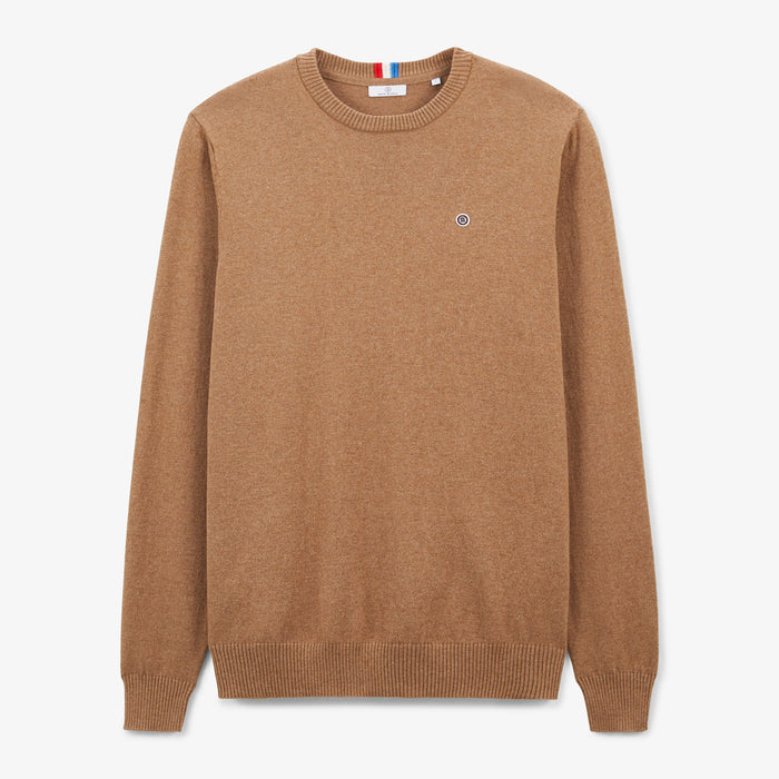 Pull Coton Et Laine Marron Noisette Maximus Homme SERGE BLANCO