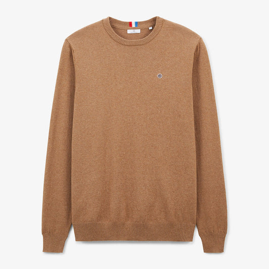 Pull Coton Et Laine Marron Noisette Maximus Homme SERGE BLANCO