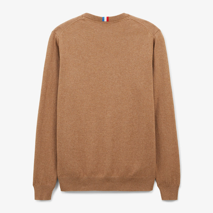 Pull Coton Et Laine Marron Noisette Maximus Homme SERGE BLANCO