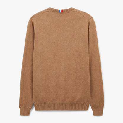 Pull Coton Et Laine Marron Noisette Maximus Homme SERGE BLANCO