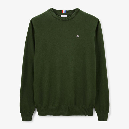 Pull Coton Et Laine Vert Militaire Maximus Homme SERGE BLANCO