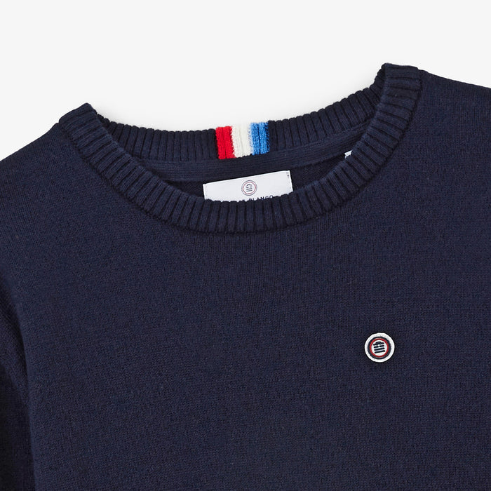 Pull Junior Coton Et Laine Bleu Dark Navy Maximus SERGE BLANCO