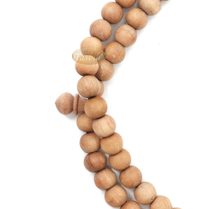 Sandalwood Jerrahi Dhikr Beads Scented Sufi Tasbih 9 mm 11-Bead Markers & Black Tassel
