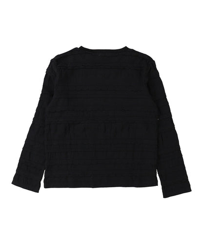Scalloped Jacquard Long Sleeve Tee(LADIES)
