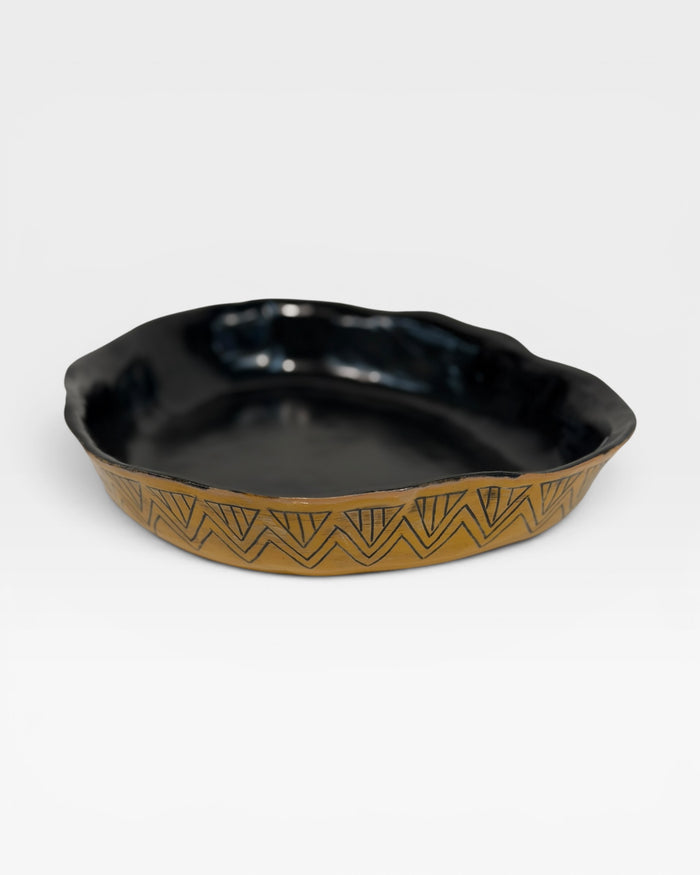 Serving Dish, lg - gold