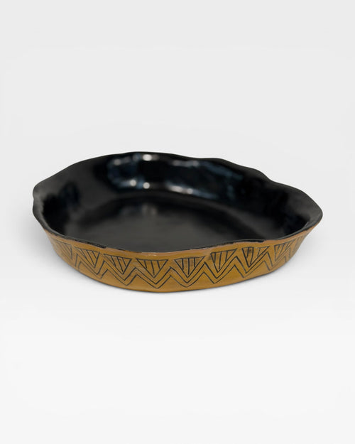 Serving Dish, lg - gold