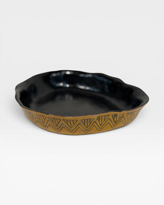 Serving Dish, lg - gold