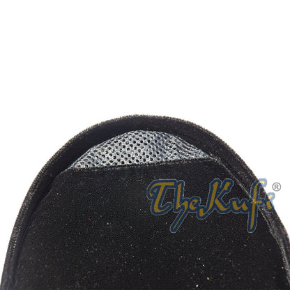 Solid Black Velveteen Peci Songkok Hats Kufi (10 cm Tall)