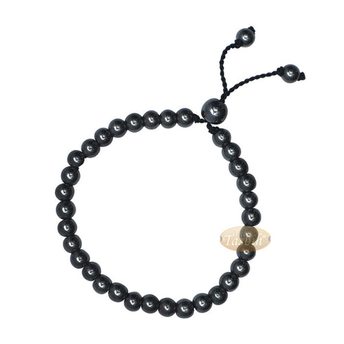 Stone Bracelet 33-Bead Hematite 6 mm Beads without Dividers Zikr