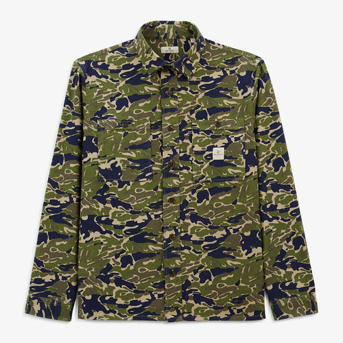 Chemise Manches Longues En Coton Motif Camouflage Deux Poches Poitrine Clovis Homme SERGE BLANCO