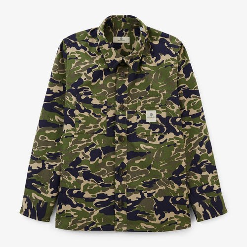 Chemise Manches Longues En Coton Motif Camouflage Deux Poches Poitrine Clovis Junior SERGE BLANCO