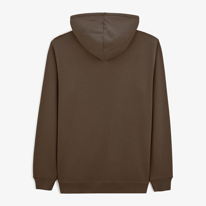 Sweat à capuche hoodie marron cafe en coton homme SERGE BLANCO