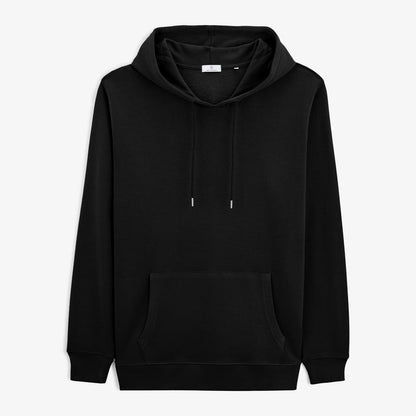 Sweat à capuche hoodie noir en coton homme SERGE BLANCO