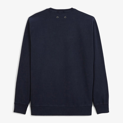 Sweat col rond Archives Teinture Old en Coton Bleu Marine Homme SERGE BLANCO