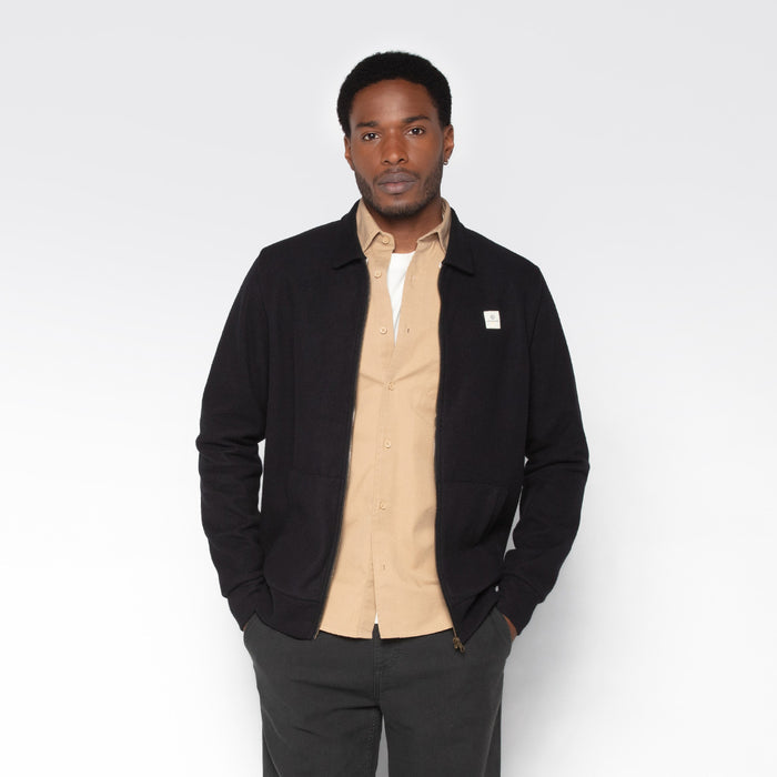 Sweat Zippé Avec Col Polo Souleman Noir Homme SERGE BLANCO