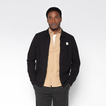 Sweat Zippé Avec Col Polo Souleman Noir Homme SERGE BLANCO