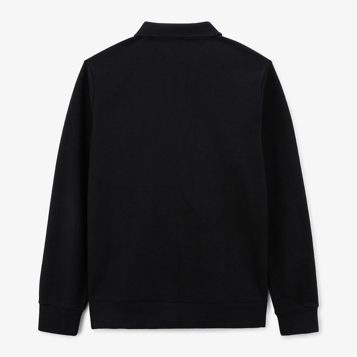 Sweat Zippé Avec Col Polo Souleman Noir Homme SERGE BLANCO