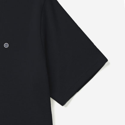 T-shirt Col Rond en Coton Gaufré Théo Bleui Foncé Homme SERGE BLANCO