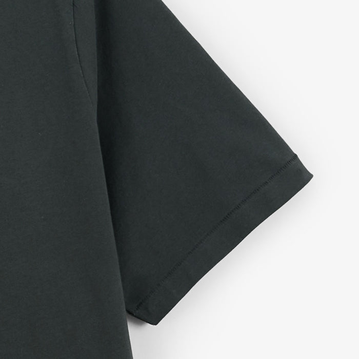 T-shirt Col Rond En Jersey De Coton Gris Carbone Imprimé Dos Homme SERGE BLANCO