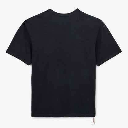 T-shirt col rond en jersey de coton slub pigment dye gris carbone HOMME SERGE BLANCO