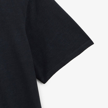 T-shirt col rond en jersey de coton slub pigment dye gris carbone HOMME SERGE BLANCO