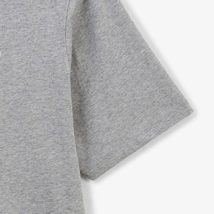 T-shirt col rond imprime dos piments en coton gris chine HOMME SERGE BLANCO