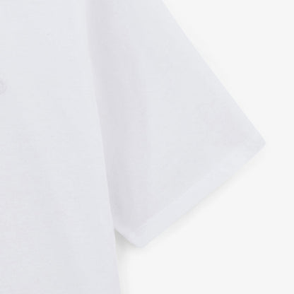 T-shirt col rond Théo en coton blanc