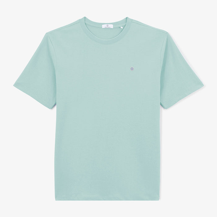 Tshirt col rond Theo en coton bleu celeste HOMME SERGE BLANCO