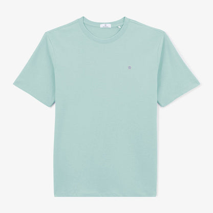 Tshirt col rond Theo en coton bleu celeste HOMME SERGE BLANCO