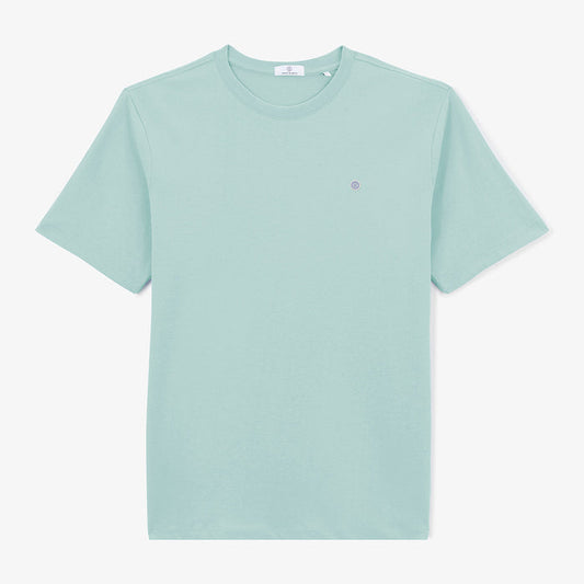 Tshirt col rond Theo en coton bleu celeste HOMME SERGE BLANCO