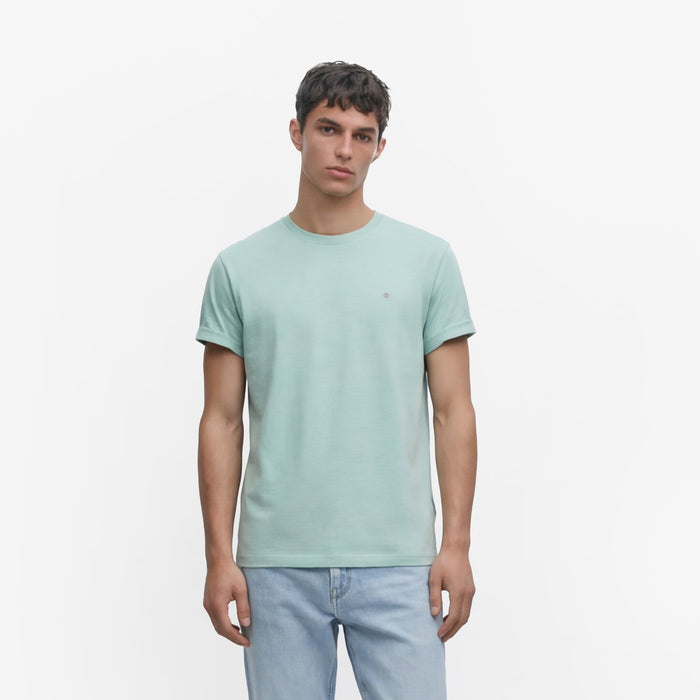 Tshirt col rond Theo en coton bleu celeste HOMME SERGE BLANCO