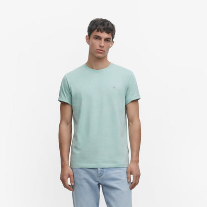 Tshirt col rond Theo en coton bleu celeste HOMME SERGE BLANCO