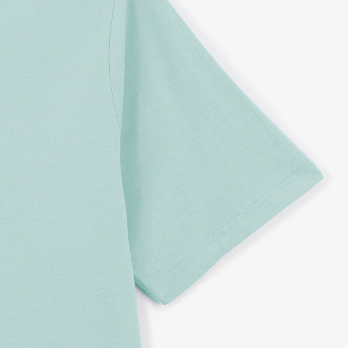 T-shirt col rond Theo en coton bleu celeste HOMME SERGE BLANCO