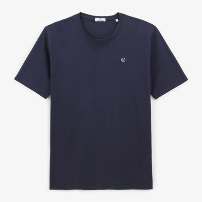 T-shirt col rond Theo en coton bleu marine HOMME SERGE BLANCO