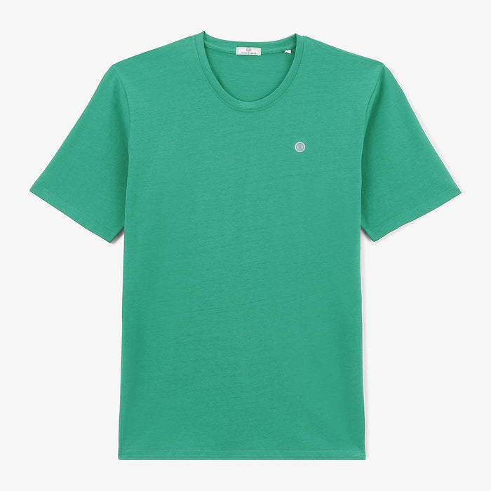 Tshirt col rond Theo en coton bleu turquoise HOMME SERGE BLANCO