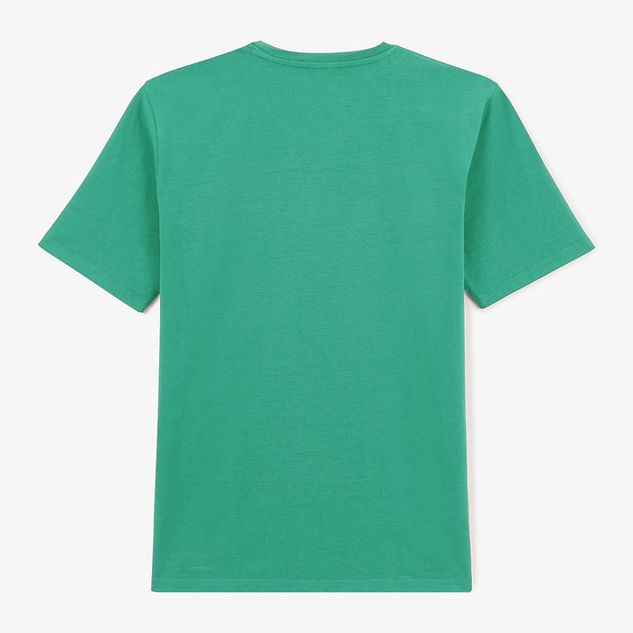 T-shirt col rond Theo en coton bleu turquoise HOMME SERGE BLANCO