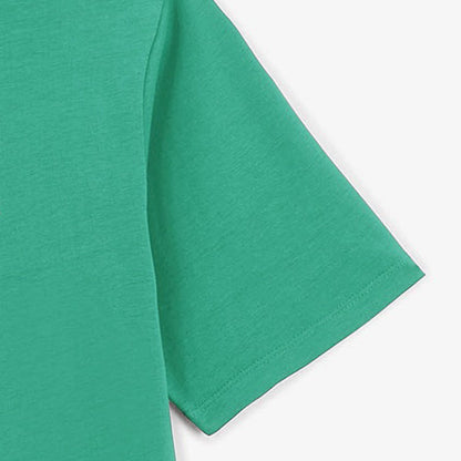T-shirt col rond Theo en coton bleu turquoise HOMME SERGE BLANCO