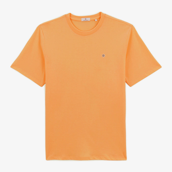 Tshirt col rond Theo en coton orange tangerine HOMME SERGE BLANCO