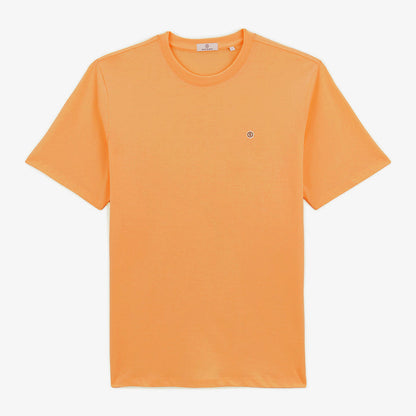 Tshirt col rond Theo en coton orange tangerine HOMME SERGE BLANCO