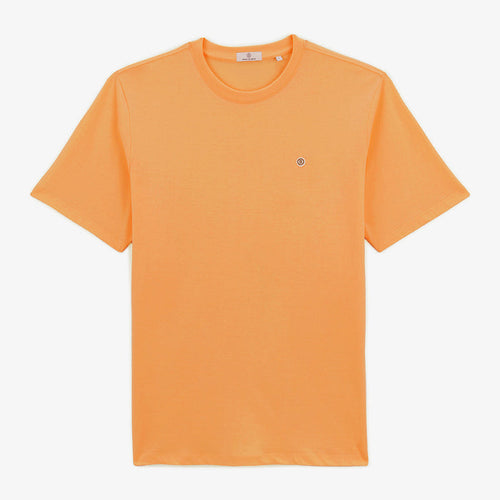 Tshirt col rond Theo en coton orange tangerine HOMME SERGE BLANCO