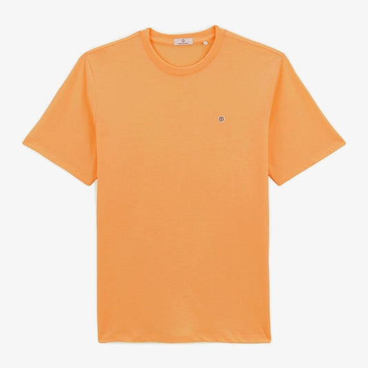 Tshirt col rond Theo en coton orange tangerine HOMME SERGE BLANCO