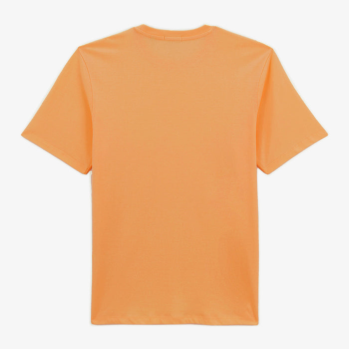 T-shirt col rond Theo en coton orange tangerine HOMME SERGE BLANCO