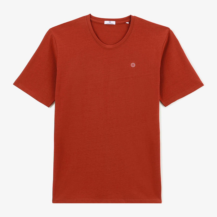 Tshirt col rond Theo en coton rouge HOMME SERGE BLANCO