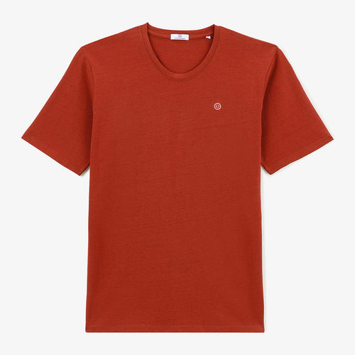 Tshirt col rond Theo en coton rouge HOMME SERGE BLANCO